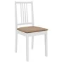 Sillas de comedor con cojines 2 unidades madera maciza blancas de , Sillas de comedor - Ref: Foro24-247634, Precio: 98,86 €, ...