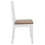 Sillas de comedor con cojines 2 unidades madera maciza blancas de , Sillas de comedor - Ref: Foro24-247634, Precio: 98,86 €, ...