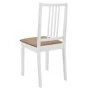 Sillas de comedor con cojines 2 unidades madera maciza blancas de , Sillas de comedor - Ref: Foro24-247634, Precio: 98,86 €, ...