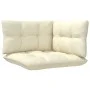 Corner garden sofa and solid pine wood cream cushions by , Modular outdoor sofas - Ref: Foro24-806628, Price: 119,21 €, Disco...