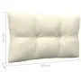 Corner garden sofa and solid pine wood cream cushions by , Modular outdoor sofas - Ref: Foro24-806628, Price: 119,21 €, Disco...