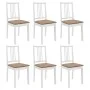 Sillas de comedor con cojines de madera maciza blanca 6 unidades de , Sillas de comedor - Ref: Foro24-276405, Precio: 307,12 ...