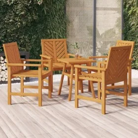 Sillas de comedor para jardín 4 uds madera maciza acacia de , Sillas de jardín - Ref: Foro24-3155975, Precio: 354,31 €, Descu...