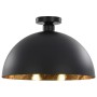 Lámparas de techo 2 uds semiesféricas negro y dorado E27 de vidaXL, Lámparas - Ref: Foro24-50873, Precio: 72,49 €, Descuento: %