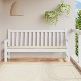 Cojín de banco de jardín tela Oxford crema 200x50x3 cm de , Cojines para sillas y sofás - Ref: Foro24-47609, Precio: 27,95 €,...