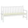 Cojín de banco de jardín tela Oxford crema 200x50x3 cm de , Cojines para sillas y sofás - Ref: Foro24-47609, Precio: 27,95 €,...