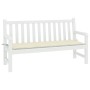 Cojín de banco de jardín tela Oxford crema 200x50x3 cm de , Cojines para sillas y sofás - Ref: Foro24-47609, Precio: 28,33 €,...