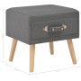 Mesita de noche gris oscuro 40x35x40 cm tela de vidaXL, Mesitas de noche - Ref: Foro24-247535, Precio: 66,13 €, Descuento: %