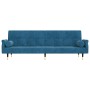 Sofá cama con cojines terciopelo azul de , Sofás - Ref: Foro24-351856, Precio: 332,91 €, Descuento: %