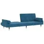 Schlafsofa mit blauen Samtkissen von , Sofas - Ref: Foro24-351856, Preis: 326,93 €, Rabatt: %