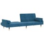 Sofá cama con cojines terciopelo azul de , Sofás - Ref: Foro24-351856, Precio: 332,91 €, Descuento: %