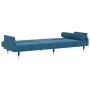 Sofá cama con cojines terciopelo azul de , Sofás - Ref: Foro24-351856, Precio: 332,91 €, Descuento: %