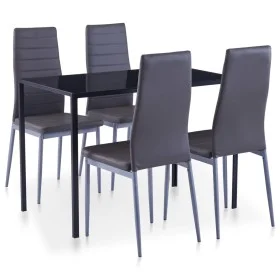 Conjunto de mesa y sillas de comedor 5 piezas gris de , muebles para cocinas y comedores - Ref: Foro24-281695, Precio: 210,42...