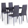 Conjunto de mesa y sillas de comedor 5 piezas gris de , muebles para cocinas y comedores - Ref: Foro24-281695, Precio: 218,32...
