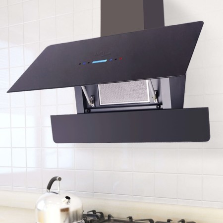 Campana extractora con pantalla táctil negro 900 mm de , Extractores - Ref: Foro24-242722, Precio: 344,95 €, Descuento: %