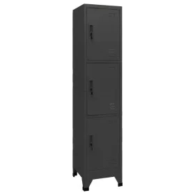 Spind aus anthrazitgrauem Stahl 38x45x180 cm von , Schließfächer und Lagerschränke - Ref: Foro24-339783, Preis: 167,44 €, Rab...
