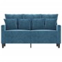 Sofá de 2 plazas terciopelo azul 120 cm de , Sofás - Ref: Foro24-359302, Precio: 195,56 €, Descuento: %