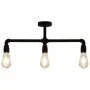 Lámpara de techo negra 3 bombillas E27 de vidaXL, Lámparas - Ref: Foro24-281628, Precio: 47,65 €, Descuento: %