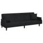 Sofá cama con reposabrazos terciopelo negro de , Sofás - Ref: Foro24-351948, Precio: 284,69 €, Descuento: %