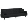 Sofá cama con reposabrazos terciopelo negro de , Sofás - Ref: Foro24-351948, Precio: 290,19 €, Descuento: %