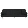 Sofá cama con reposabrazos terciopelo negro de , Sofás - Ref: Foro24-351948, Precio: 284,69 €, Descuento: %