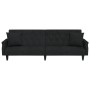 Sofá cama con reposabrazos terciopelo negro de , Sofás - Ref: Foro24-351948, Precio: 290,19 €, Descuento: %