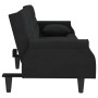 Sofá cama con reposabrazos terciopelo negro de , Sofás - Ref: Foro24-351948, Precio: 290,19 €, Descuento: %
