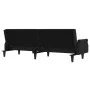 Sofá cama con reposabrazos terciopelo negro de , Sofás - Ref: Foro24-351948, Precio: 284,69 €, Descuento: %