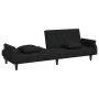 Sofá cama con reposabrazos terciopelo negro de , Sofás - Ref: Foro24-351948, Precio: 284,69 €, Descuento: %