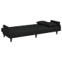 Sofá cama con reposabrazos terciopelo negro de , Sofás - Ref: Foro24-351948, Precio: 290,19 €, Descuento: %