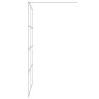 Mampara de ducha vidrio ESG transparente plateado 140x195 cm de , Paredes y mamparas de ducha - Ref: Foro24-152139, Precio: 1...