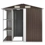 Cobertizo de jardín con estantería hierro marrón 205x130x183 cm de , Cobertizos - Ref: Foro24-47105, Precio: 248,09 €, Descue...