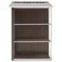 Cobertizo de jardín con estantería hierro marrón 205x130x183 cm de , Cobertizos - Ref: Foro24-47105, Precio: 248,09 €, Descue...