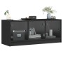 Mueble de TV con puertas de vidrio negro 102x37x42 cm de , Muebles TV - Ref: Foro24-836407, Precio: 74,91 €, Descuento: %