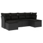Set de sofás de jardín 6 piezas y cojines ratán sintético negro de , Conjuntos de jardín - Ref: Foro24-3249844, Precio: 384,5...