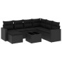 Set de sofás de jardín 8 piezas y cojines ratán sintético negro de , Sofás modulares de exterior - Ref: Foro24-3251642, Preci...