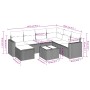 Set de sofás de jardín 8 piezas y cojines ratán sintético negro de , Sofás modulares de exterior - Ref: Foro24-3251642, Preci...