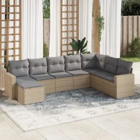 Juego de sofás de jardín con cojines beige 8 pzas ratán PE by , Modular outdoor sofas - Ref: Foro24-3251696, Price: 523,88 €,...