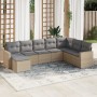 Juego de sofás de jardín con cojines beige 8 pzas ratán PE de , Sofás modulares de exterior - Ref: Foro24-3251696, Precio: 53...