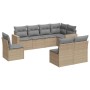 Juego de sofás de jardín con cojines beige 8 pzas ratán PE de , Conjuntos de jardín - Ref: Foro24-3219059, Precio: 498,98 €, ...