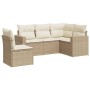 Juego de sofás jardín con cojines 5 pzas ratán sintético beige de , Conjuntos de jardín - Ref: Foro24-3218958, Precio: 348,99...