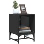 Mesitas de noche con puertas de vidrio 2 uds negro 35x37x50 cm de , Mesitas de noche - Ref: Foro24-836521, Precio: 47,46 €, D...