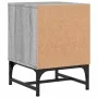 Mesita de noche con puerta de vidrio gris Sonoma 35x37x50 cm de , Mesitas de noche - Ref: Foro24-836528, Precio: 28,00 €, Des...
