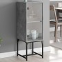 Armario auxiliar con puerta vidrio gris hormigón 35x37x100 cm de , Aparadores - Ref: Foro24-836556, Precio: 51,53 €, Descuent...