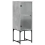 Armario auxiliar con puerta vidrio gris hormigón 35x37x100 cm de , Aparadores - Ref: Foro24-836556, Precio: 50,90 €, Descuent...