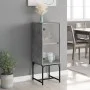 Armario auxiliar con puerta vidrio gris hormigón 35x37x100 cm de , Aparadores - Ref: Foro24-836556, Precio: 50,90 €, Descuent...