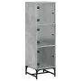 Aparador con puertas de vidrio gris hormigón 35x37x120 cm de , Aparadores - Ref: Foro24-836563, Precio: 70,34 €, Descuento: %