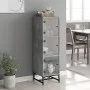 Aparador con puertas de vidrio gris hormigón 35x37x120 cm de , Aparadores - Ref: Foro24-836563, Precio: 70,34 €, Descuento: %