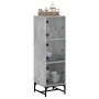 Aparador con puertas de vidrio gris hormigón 35x37x120 cm de , Aparadores - Ref: Foro24-836563, Precio: 70,34 €, Descuento: %