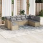 Set de sofás de jardín 9 pzas con cojines ratán sintético beige de , Conjuntos de jardín - Ref: Foro24-3249908, Precio: 547,5...